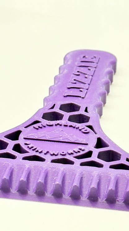 Personalised Ice / Snow Scraper - custom name. Made in the Highlands.