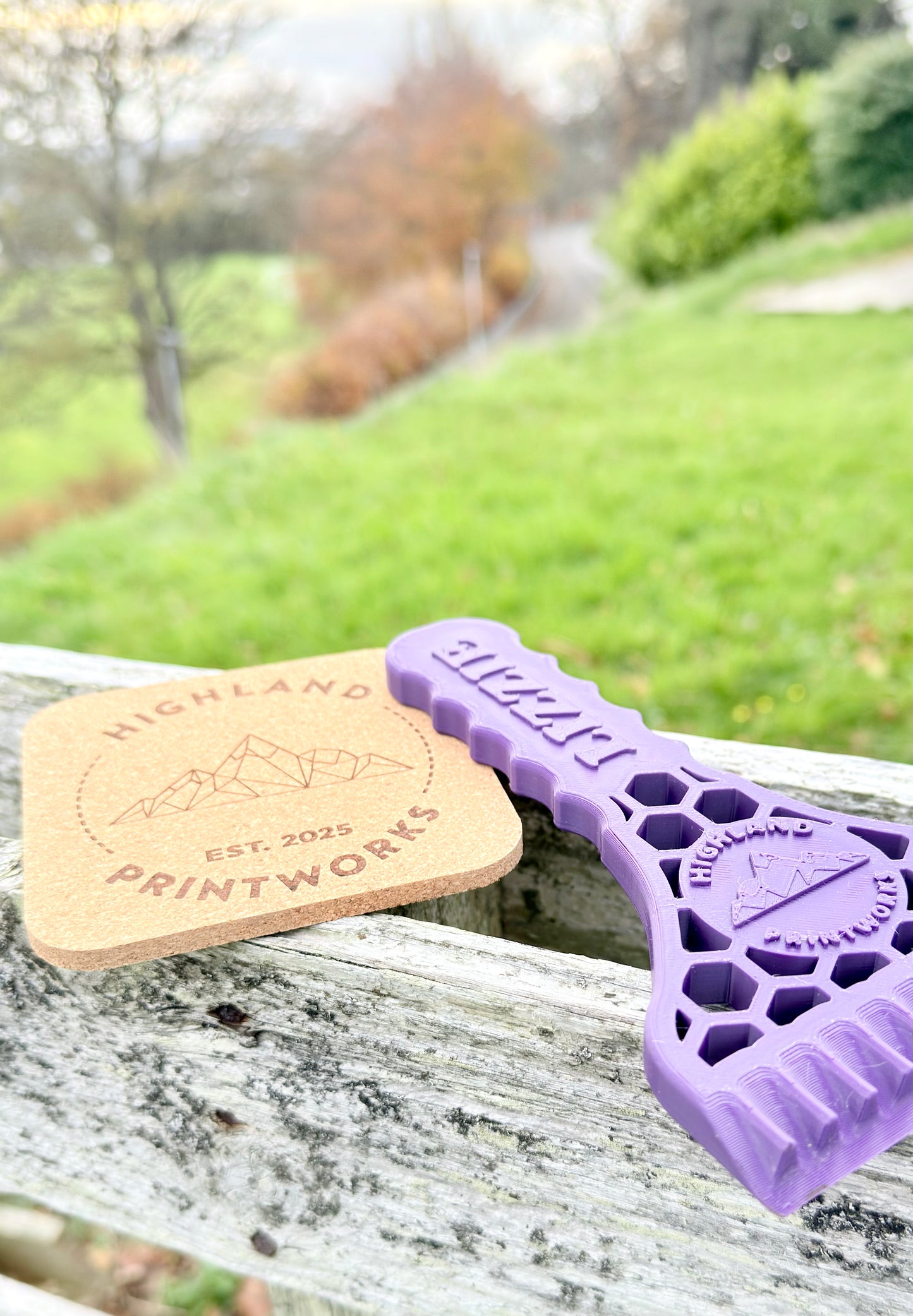 Personalised Ice / Snow Scraper - custom name. Made in the Highlands.