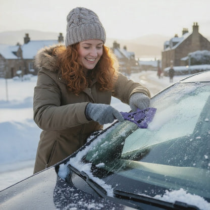 Personalised Ice / Snow Scraper - custom name. Made in the Highlands.